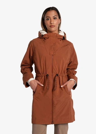 Lole Piper Oversized Rain Jacket In Rust