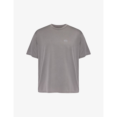 Satisfy Auralite™ Branded Recycled-polyester T-shirt In Mineral Fossil