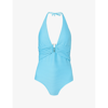 Heidi Klein Womens Blu Nungwi U-bar Stretch-recycled Polyamide Swimsuit