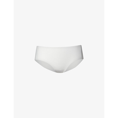 Sloggi Womens Silk White Zero Feel 2.0 Stretch-jersey Hipster Briefs