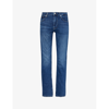 Frame Modern Belt-loops Straight-leg Regular-fit Stretch Recycled-denim-blend Jeans In Freetown