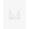 Sloggi Womens Silk White Zero Feel 2.0 Stretch-jersey Bralette