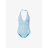 Heidi Klein Womens Prt Camps Bay Beach U-bar Stretch-recycled Polyamide Swimsuit In Prt
