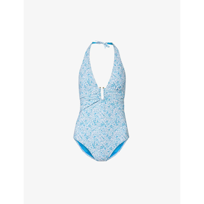 Heidi Klein Womens Prt Camps Bay Beach U-bar Stretch-recycled Polyamide Swimsuit