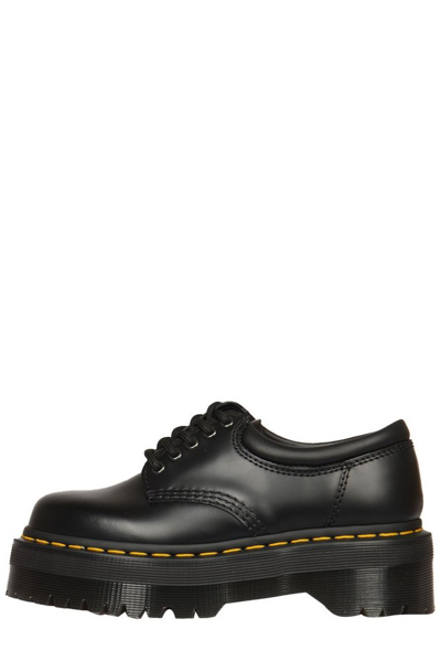 Dr. Martens' Dr. Martens Platform Casual Shoes In Black Polished Smooth