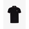 Moncler Cotton Polo Shirt With Logo In Black