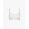 Sloggi Womens Silk White Zero Feel 2.0 Stretch-jersey Bra