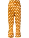 TORY BURCH PRINTED CROPPED TROUSERS,4014212257409