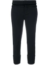 DSQUARED2 DSQUARED2 RUFFLE-TRIMMED CROPPED TROUSERS - BLACK,S72KA0780S4401912254348