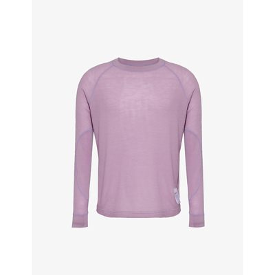 Satisfy Cloudmerino™ Brand-patch Wool-knit Jumper In Dusk