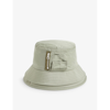 Sacai Double-brim Brand-embroidered Shell Bucket Hat In L/khaki