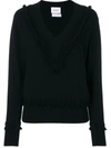 BARRIE ROMANTIC TIMELESS CASHMERE V NECK PULLOVER,A00C2738012258301