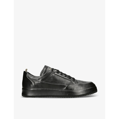 Officine Creative Ace 016 Leather Sneakers In Black