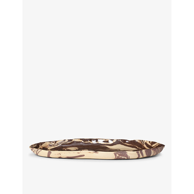 Ferm Living Ryu Stoneware Platter 37cm In Sand/brown