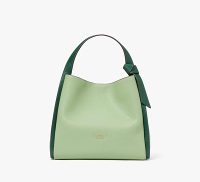 Kate Spade Knott Large Colorblock Leather Handbag In Green