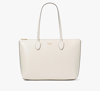 Kate Spade Bleecker Large Zip-top Tote In Parchment