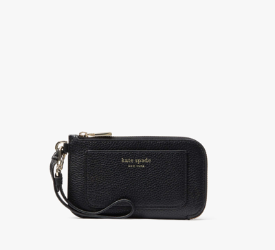 Kate Spade Ava Coin Card Case Wristlet In Black