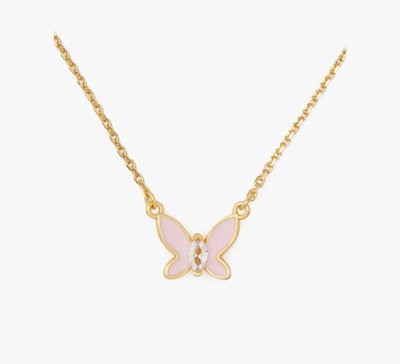 Kate Spade Social Butterfly Pendant In Pink