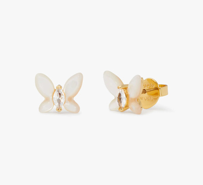 Kate Spade Social Butterfly Mini Studs In Gold