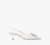 Kate Spade New York Renata Pointed Toe Kitten Heel Slingback Pump In True White