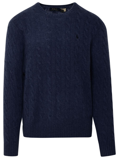 Polo Ralph Lauren Cashmere Blend Cable Sweater In Navy