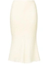 VICTORIA BECKHAM VICTORIA BECKHAM FRAYED SKIRT - WHITE,SKMID310612132360