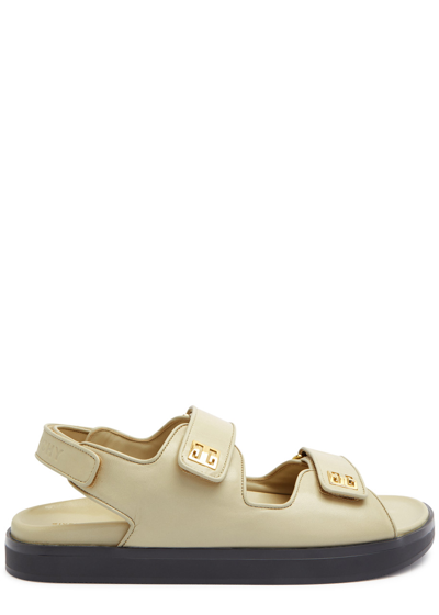 Givenchy 4g Leather Sandals In Beige