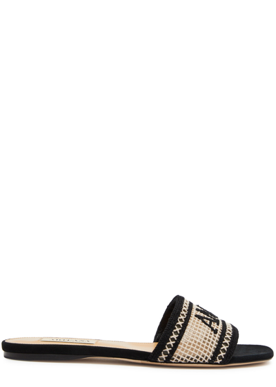 Arteana Roma Lace Sliders In Black
