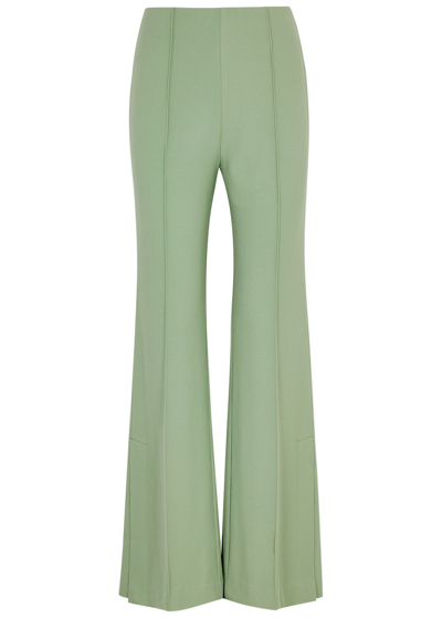 Day Birger Et Mikkelsen Wagner Flared Jersey Trousers In Green