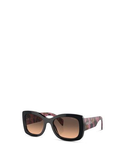 Prada Womens Purple Pr A08s Oval-frame Acetate Sunglasses