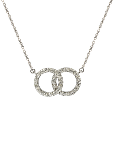 Suzy Levian 14k 0.48 Ct. Tw. Diamond Necklace In Metallic