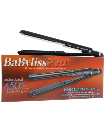 Babylisspro 1in Porcelain Ceramic Straightening Flat Iron In White