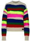 Dsquared2 Multicoloured Striped Crew-neck Sweater In Black
