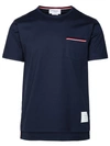 Thom Browne Jersey Cotton Short Sleeve Pocket Tee In Black