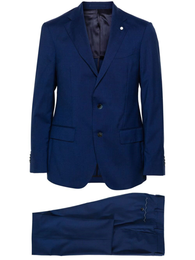 Luigi Bianchi Mantova Single-breasted Tailored Suit In Azul