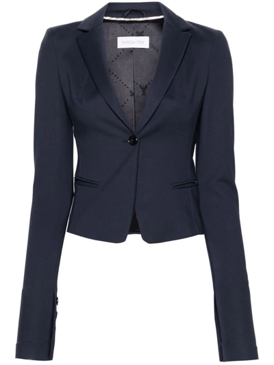 Patrizia Pepe One-button Jacket In Blue
