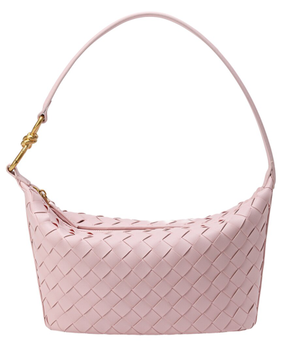 Tiffany & Fred Paris Woven Leather Hobo Shoulder Bag In Pink