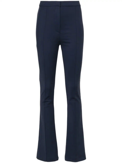 Patrizia Pepe Slim-leg Flared Trousers In Blue