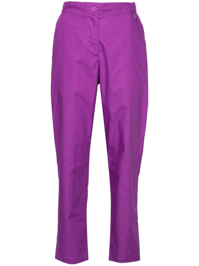 Twinset Actitude Straight-leg Trousers In Purple