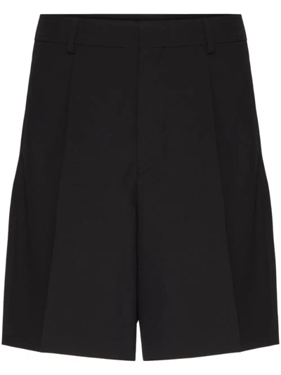 Valentino Tailored Stretch-cotton Chino Shorts In Black