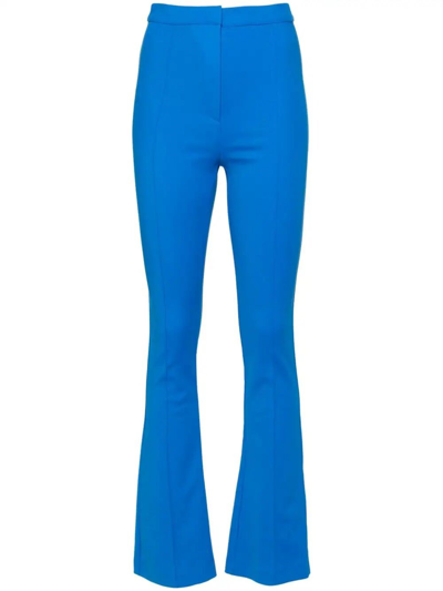 Patrizia Pepe Slim-leg Flared Trousers In Blue