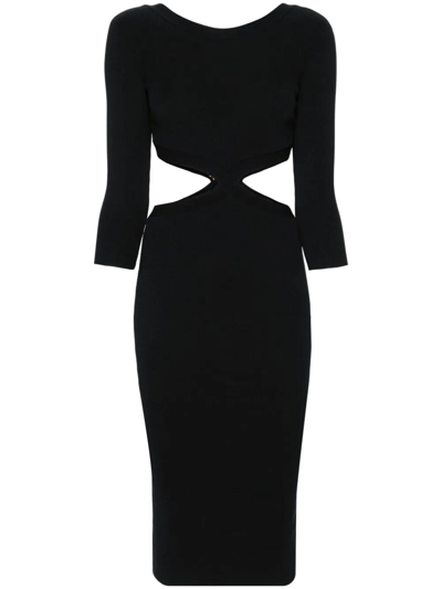 Elisabetta Franchi Knit Dress In Black  