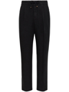 BRUNELLO CUCINELLI GARMENT-DYED LEISURE FIT PANTS WITH DRAWSTRING AND