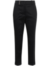 Peserico Woman Pants Midnight Blue Size 10 Cotton, Elastane In Black