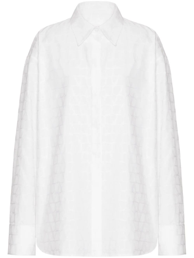 Valentino Toile Iconographe Cotton Shirt - Women's - Cotton In White