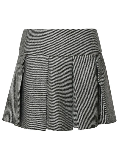 PATOU TWO-TONE VIRGIN WOOL SKIRT