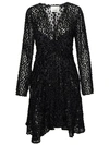 ISABEL MARANT USMARA' BLACK SILK BLEND DRESS