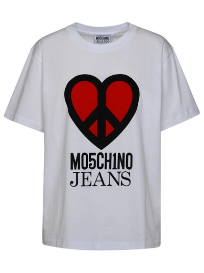 Moschino Jeans White Cotton T-shirt