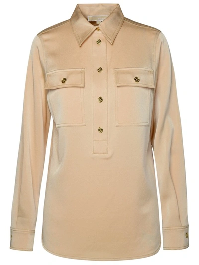 Michael Michael Kors Gold Triacetate Shirt In Beige