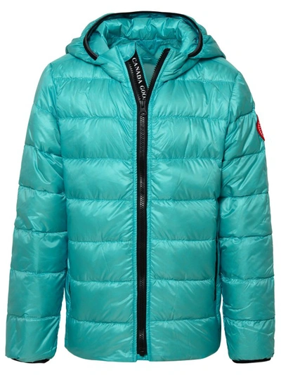 Canada Goose Crofton' Teal Recycled Nylon Down Jacket In Green